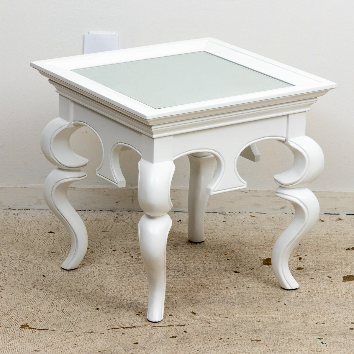 Pair Modern White Lacquered Side Tables The Antique And Artisan