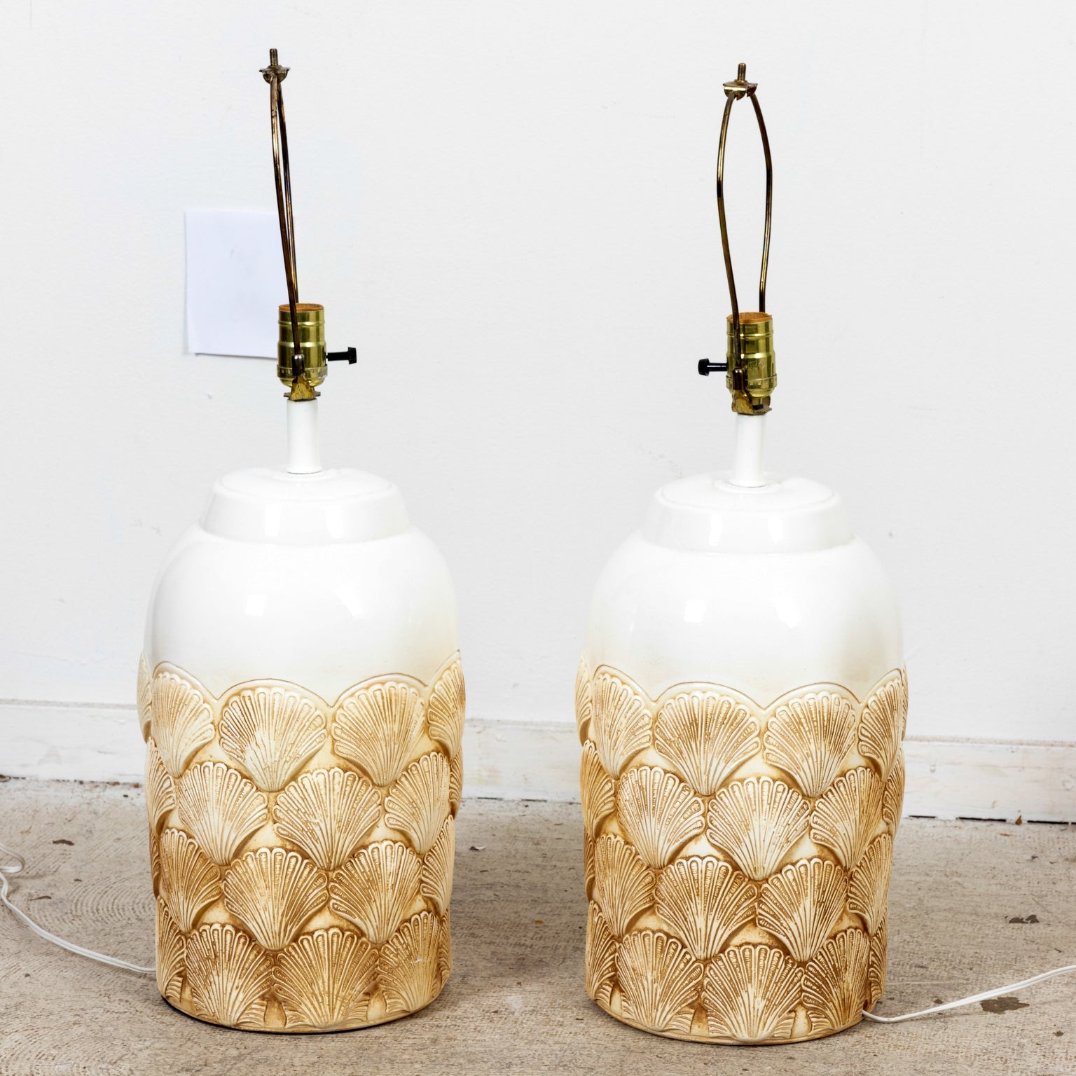 Shell Style Lamp Pair of Clam Shell Lamps – The Antique And Artisan Gallery Online