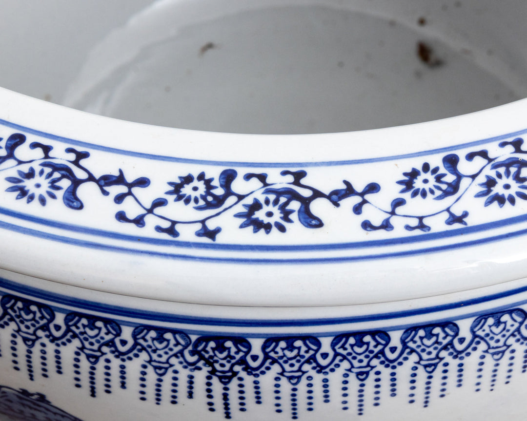 Large Blue and White Planter – The Antique And Artisan Gallery Online