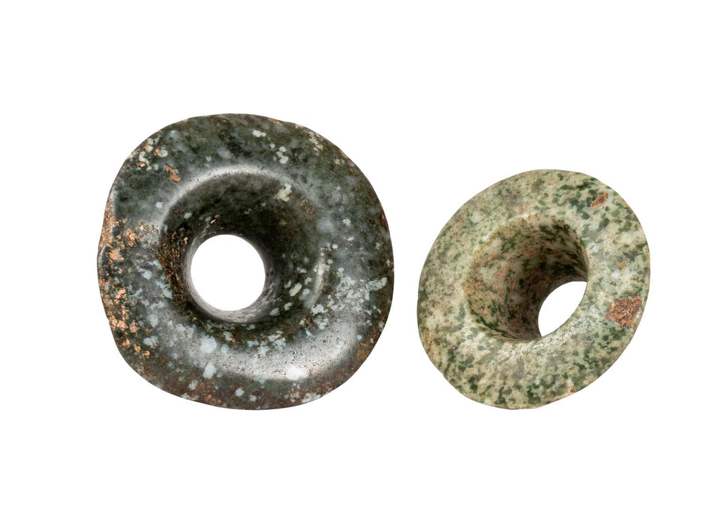 Two Ancient Mayan Jade Ear Plugs Fifth to Seventh Century AD – The