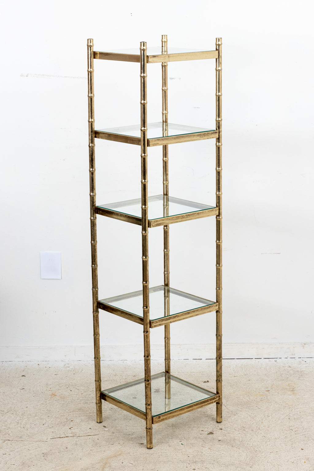 1960's Brass Faux Bamboo Etagere - Paolo Moschino